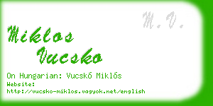 miklos vucsko business card