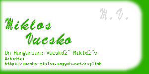 miklos vucsko business card